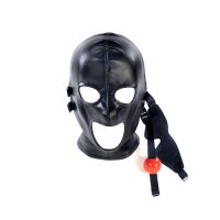 KINKGEAR SM-Kopfhaube mit Knebel und Subfull-Maske Schwarz Gr&ouml;&szlig;e M/L