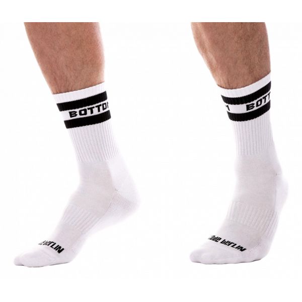 barcode Berlin kurze wei&szlig;e Socken "BOTTOM" in Gr&ouml;&szlig;e S/M (39-42)