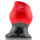 OXBALLS [SIL] COLOSSUS Pighole Tunnel Plug XXXXL Red Lava