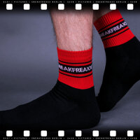 SNEAKFREAXX Niedrige Socken Black Red Short Schwarz-Rot One Size