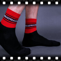 SNEAKFREAXX Niedrige Socken Black Red Short Schwarz-Rot One Size