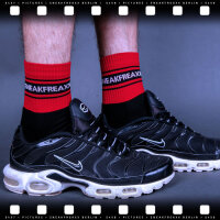 SNEAKFREAXX Niedrige Socken Black Red Short Schwarz-Rot One Size