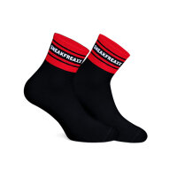 SNEAKFREAXX Niedrige Socken Black Red Short Schwarz-Rot One Size