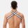 barcode Elastisches Bottom-Gurtband Harness Schwarz-Weiß Größe M