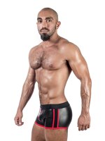 Mister B Neoprene Shorts 3 Way Full Zip Black Red in Gr&ouml;&szlig;e M
