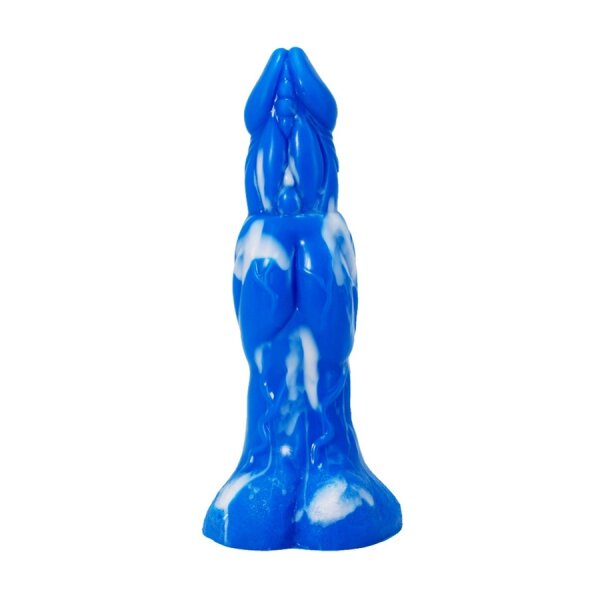 F*CK MY COLOR Worloz Dildo Blau-Weiß Ø 6 x 20 cm