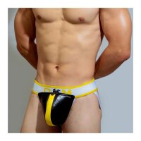 BDSMaster Jockstrap Neo Dungeon Schwarz-Gelb...