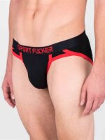 SPORT FUCKER Shortstop Brief - Schwarz / Rot in Größe S