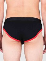 SPORT FUCKER Shortstop Brief - Schwarz / Rot in Größe S