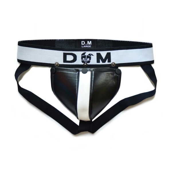 BDSMaster Jockstrap Neo Dungeon Schwarz-Weiß Größe M