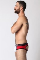 CELLBLOCK13 Dugout Jock Brief - Schwarz/Wei&szlig;/Rot...