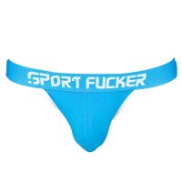 SPORT FUCKER Bullpen Jockstrap Blau / Weiß Größe L