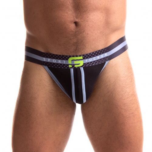 SPORT FUCKER Jersey Jock Black / Green Größe M