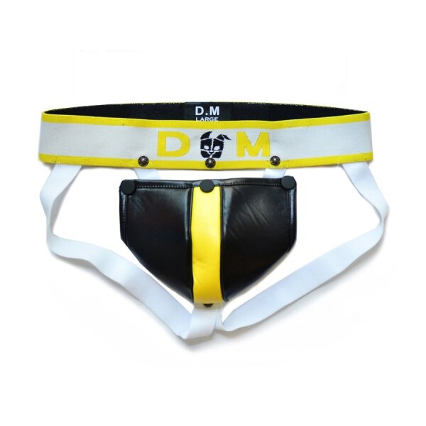 BDSMaster Jockstrap Neo Dungeon Schwarz-Gelb Größe XXL