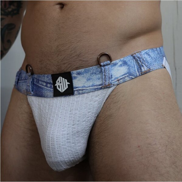 BREEDWELL Jockstrap Stonewall Wash Denim hell in Größe S