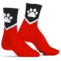 Paw Kinky Puppy Socken Rot ONE SIZE