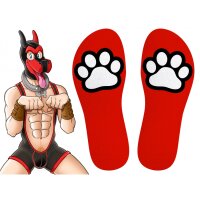 Paw Kinky Puppy Socken Rot ONE SIZE